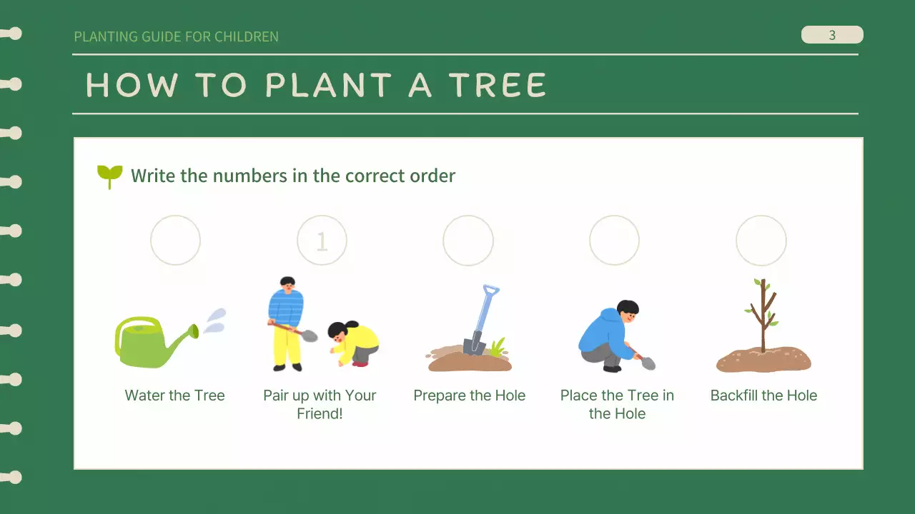 Green Illustrated Arbor Day Activity Sheet
