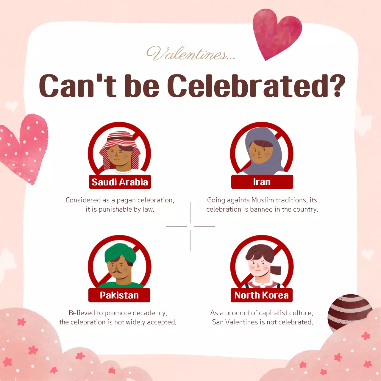 Valentine's Day theme with pink tone cute and warm hand drawing concept