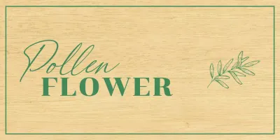 Flower shop design with green, hand-sketched botanical illustrations