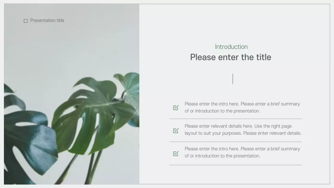 Green Minimal Nature Presentation