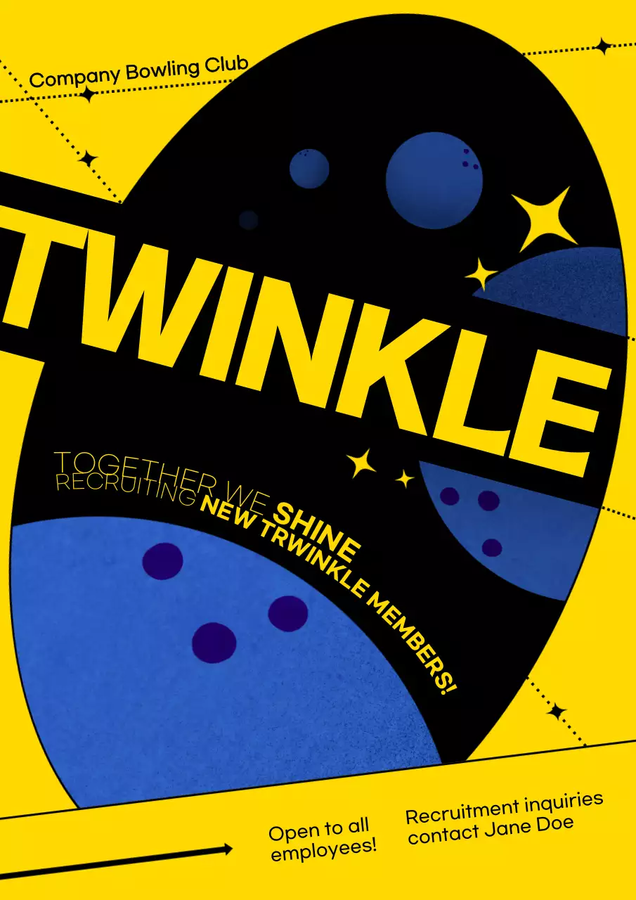 Yellow Bold Recruitment Announcement Poster