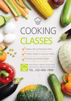 Green Modern Cooking Advertisement Poster