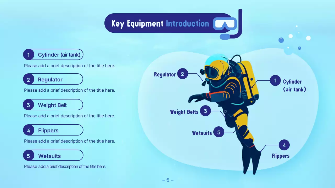 블루 모던 스쿠버 가이드 프레젠테이션