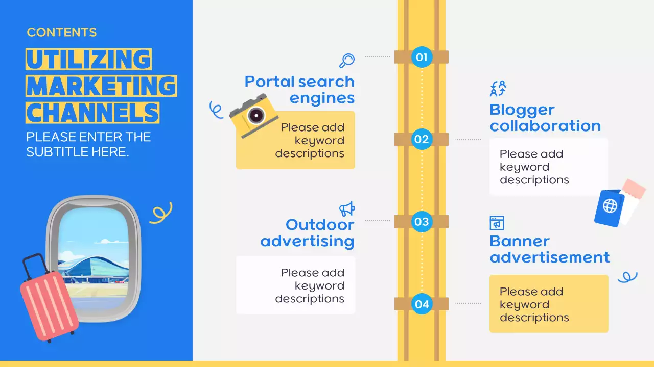 블루 모던 마케팅 계획 프레젠테이션