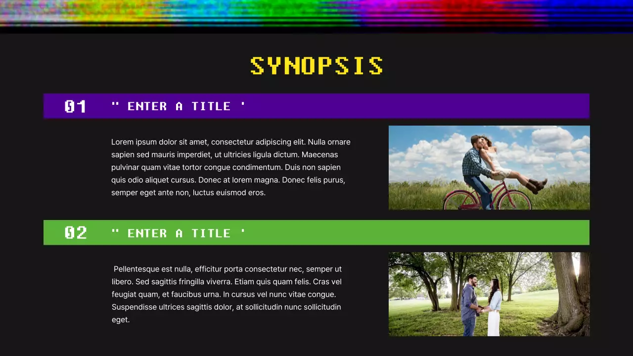 Video proposal for a colorful retro broadcast concept