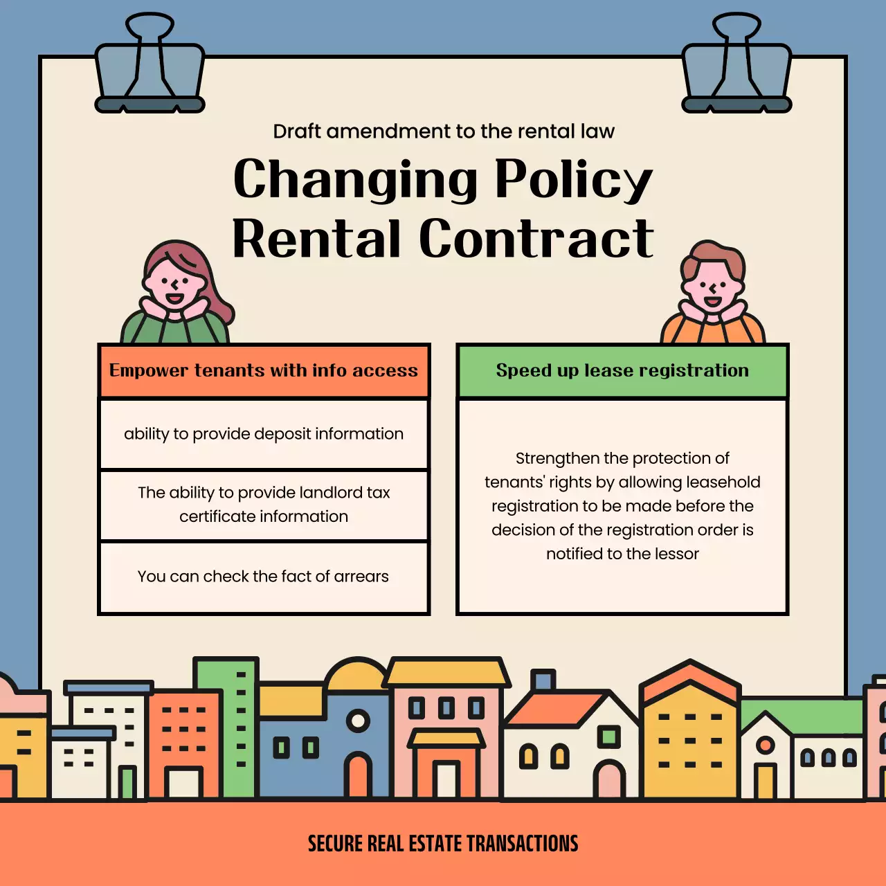 Beige Modern Rental Policy Announcement Social Media Post