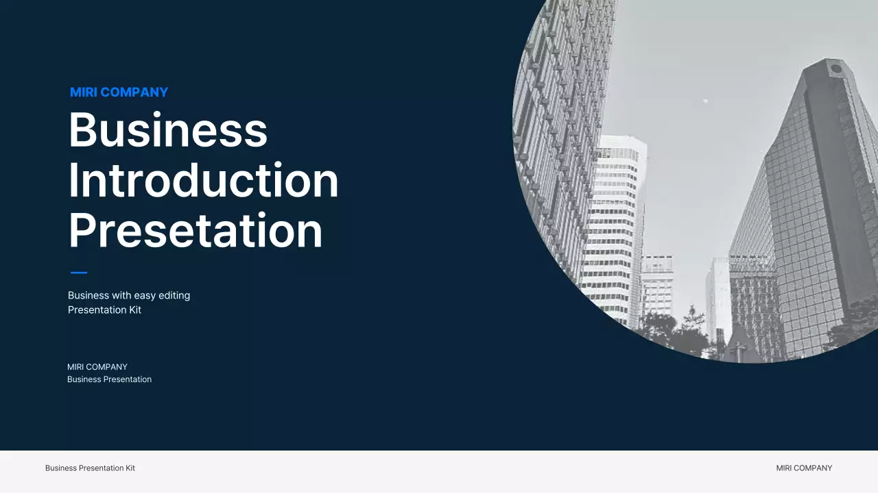 Simple business materials in blue and gray