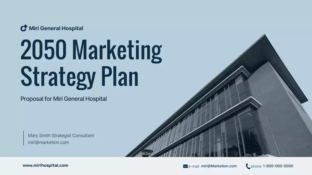 A simple, blue hospital online marketing playbook