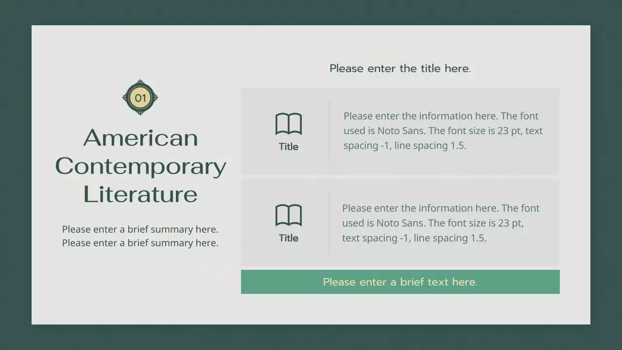 Green Classic Literature Course Presentation