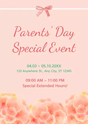 Pink Elegant Event Announcement Poster