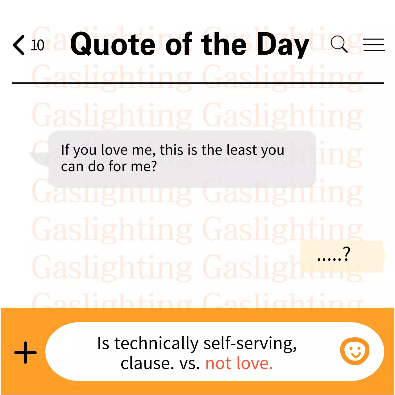 오렌지 미니멀 가스라이팅 가이드 소셜 미디어 게시물