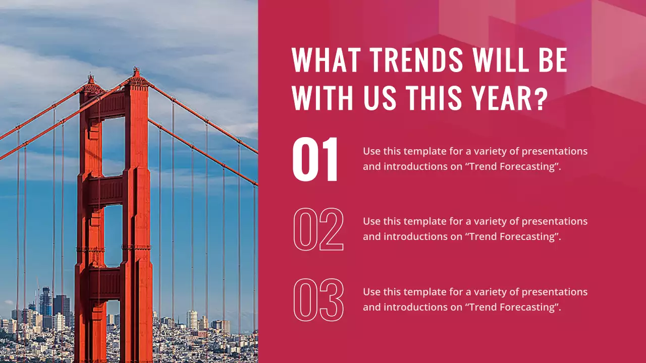 Simple magenta and pink color trend forecast plan for this year