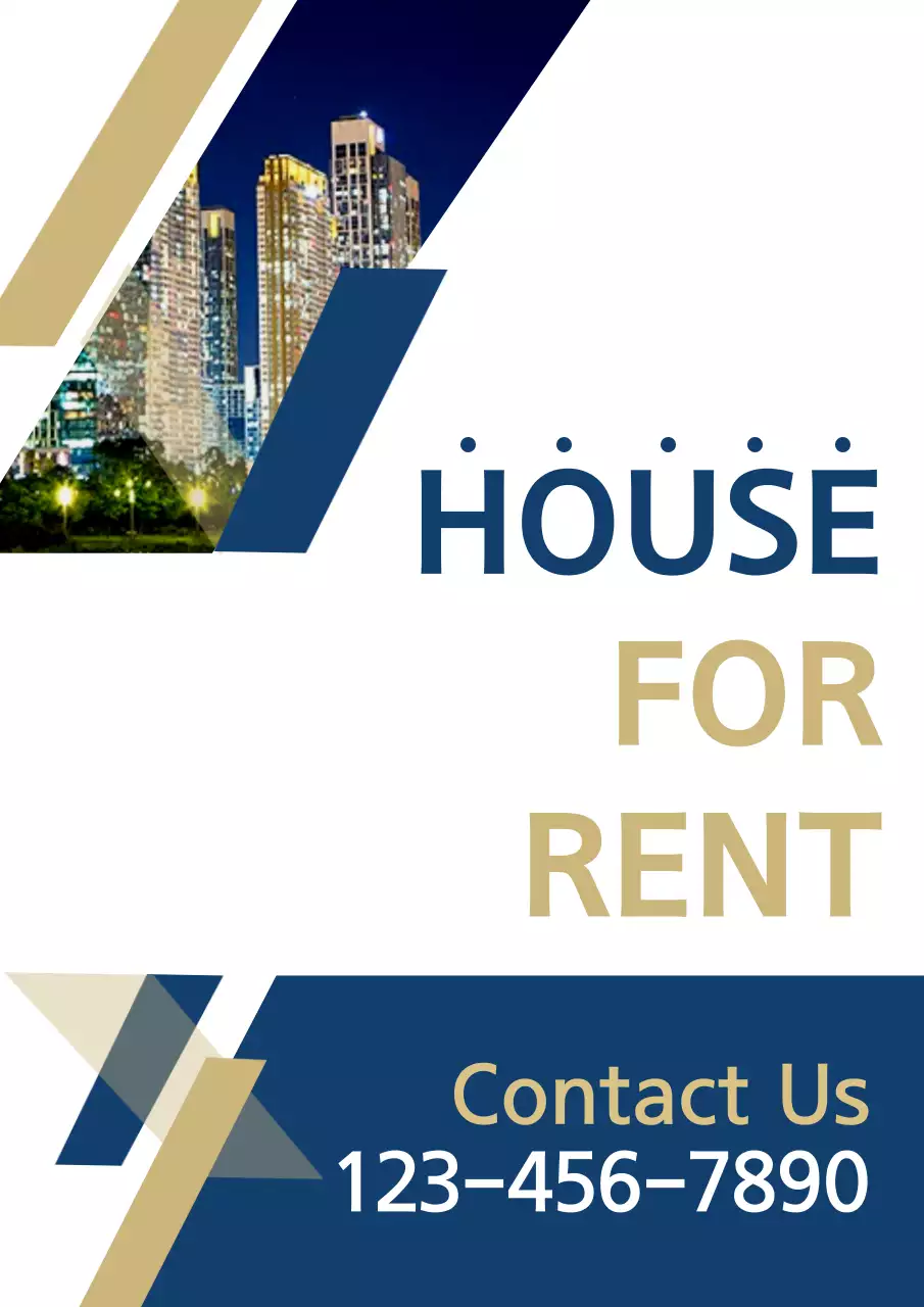 Beige Modern House Promotion Poster