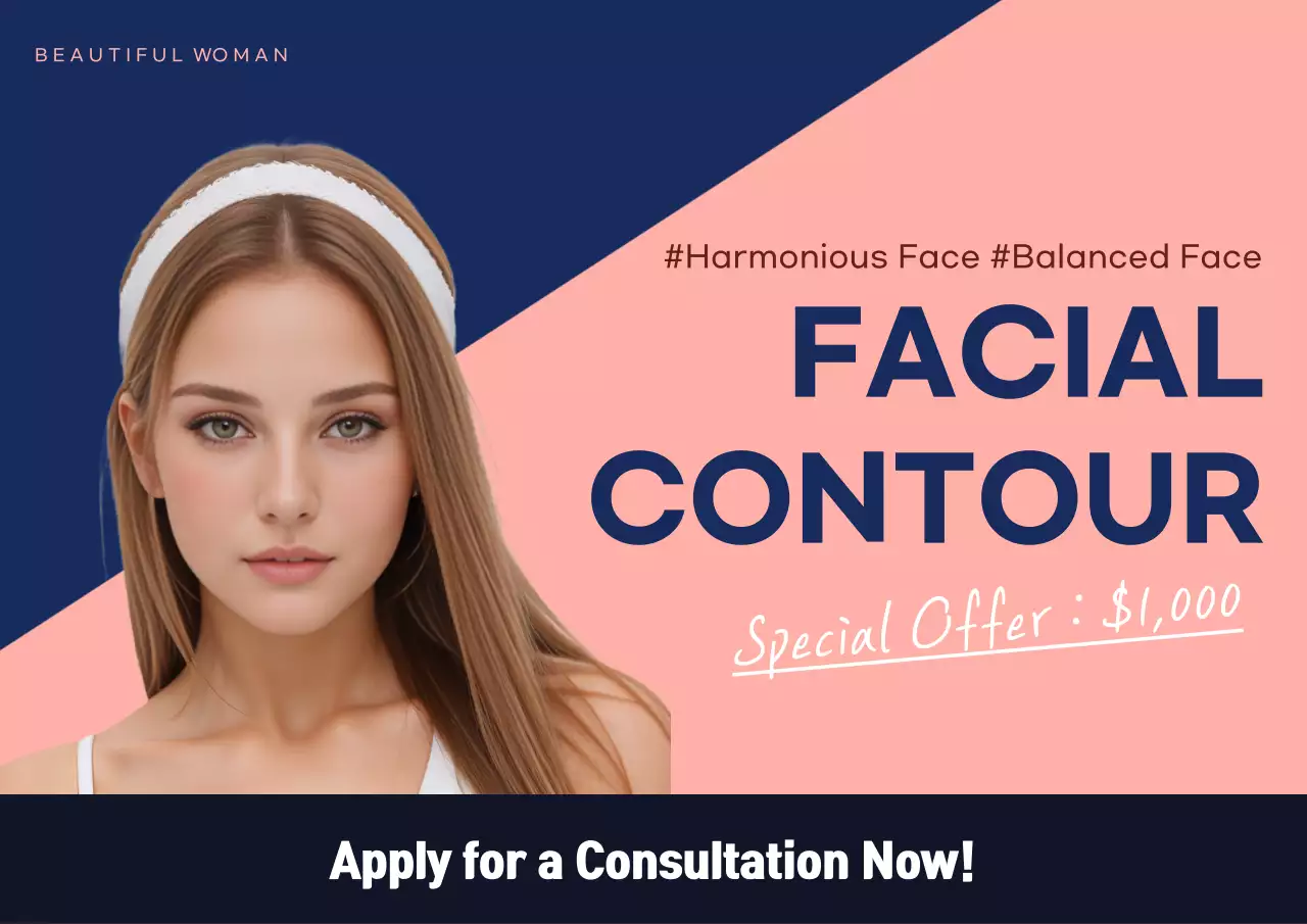 Pink Modern Facial Promotion Poster