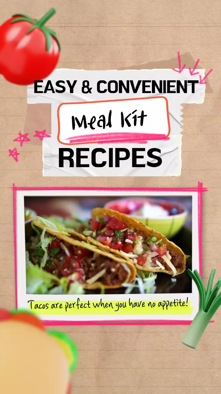 갈색 노트 음식 밀키트