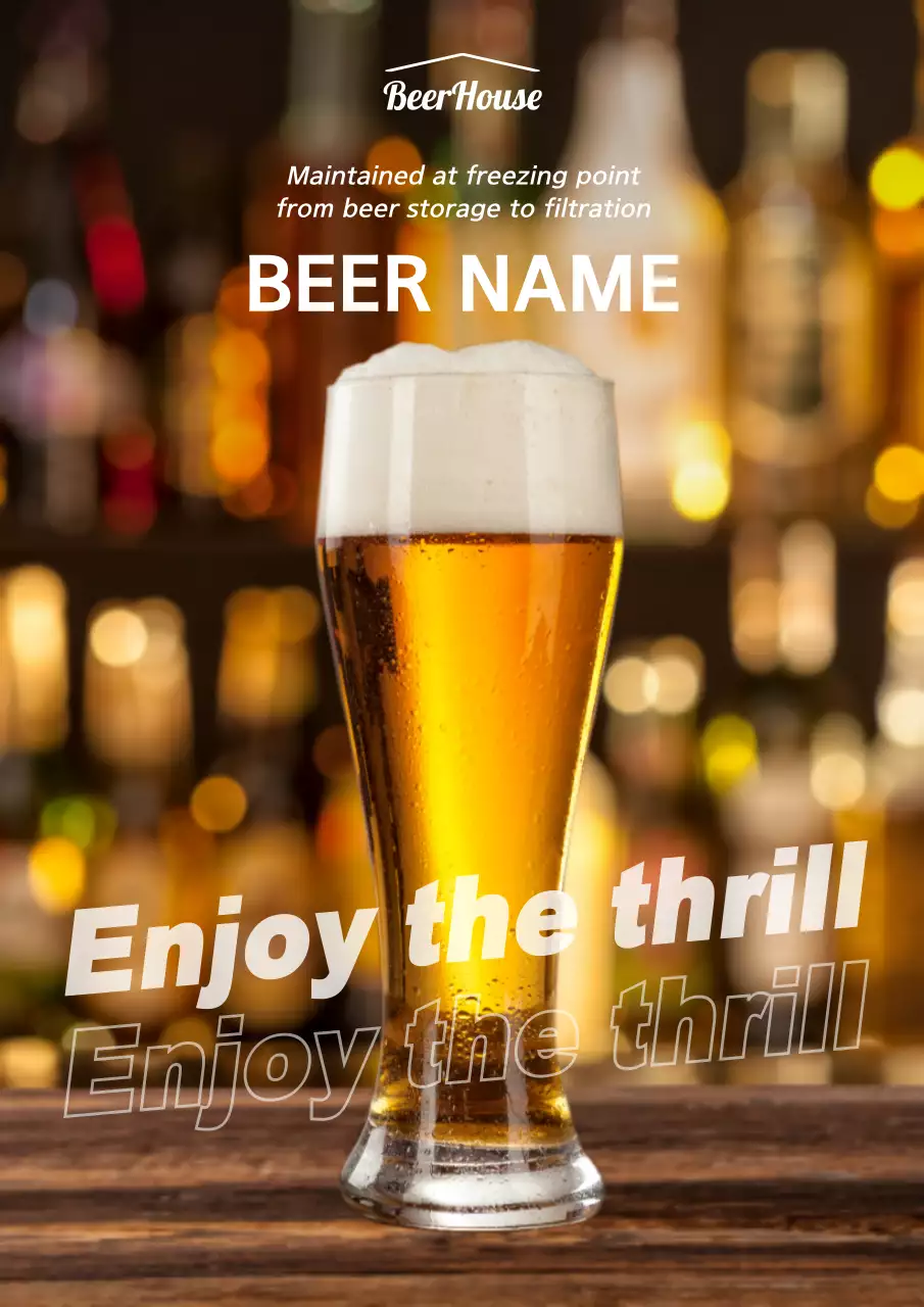 Gold Classic Beer Promotion Poster