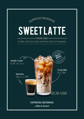 Black Modern Coffee Promotion Poster