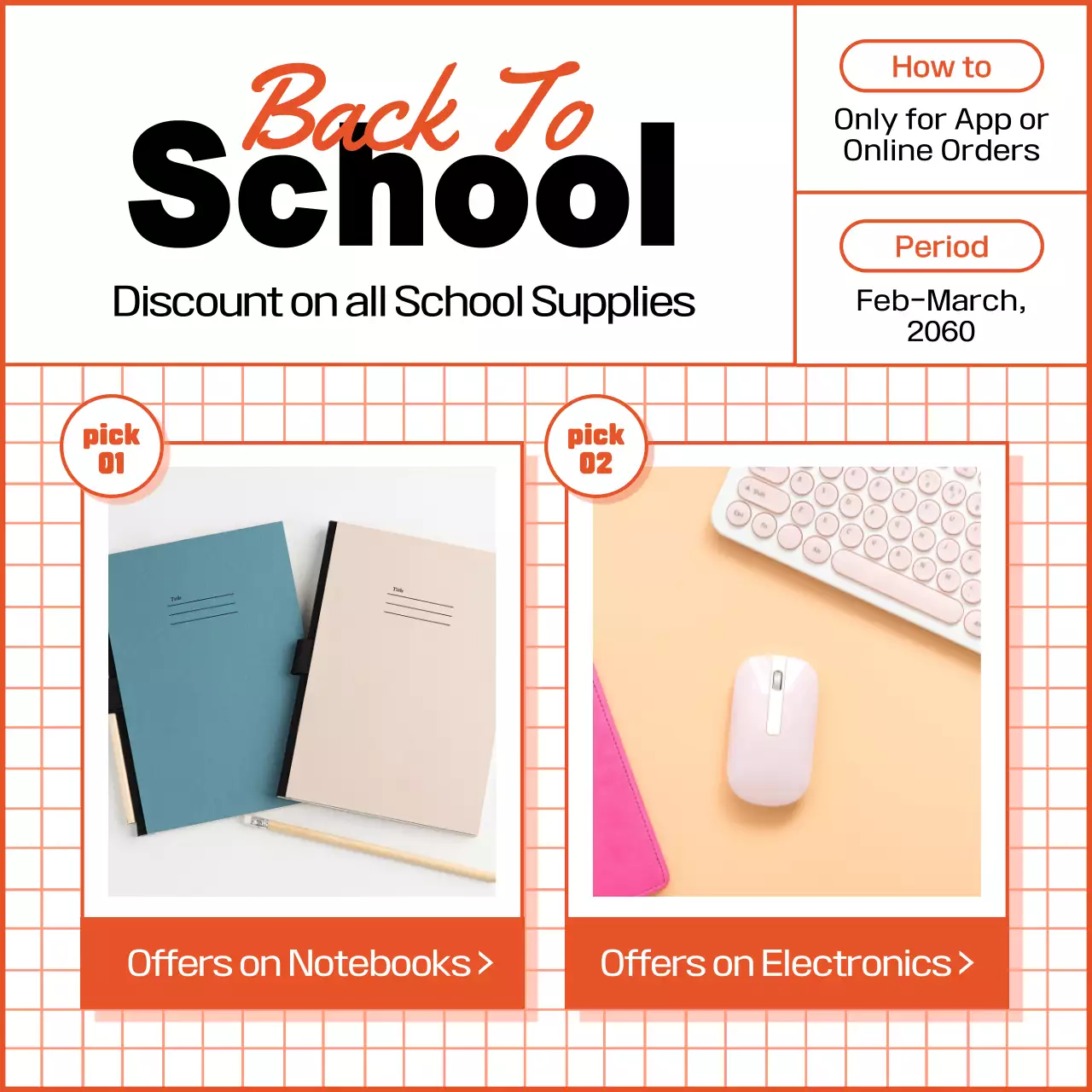 Back-to-School sale event Instagram Post