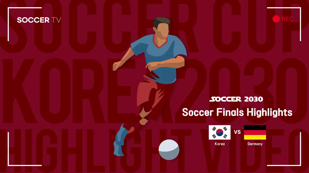 Red Retro Soccer Highlights YouTube Thumbnail