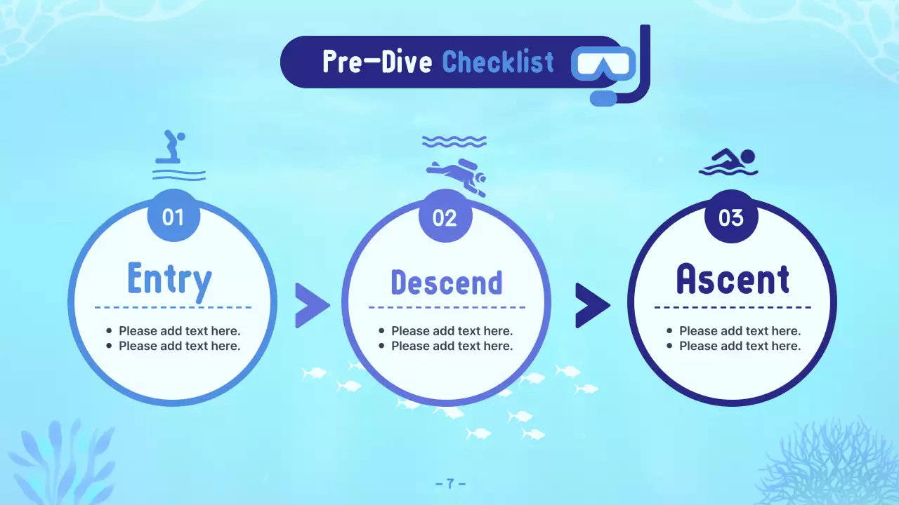 블루 모던 스쿠버 가이드 프레젠테이션
