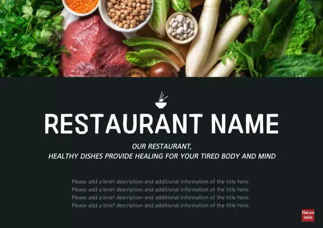 Poster Promosi Restoran Modern Hijau