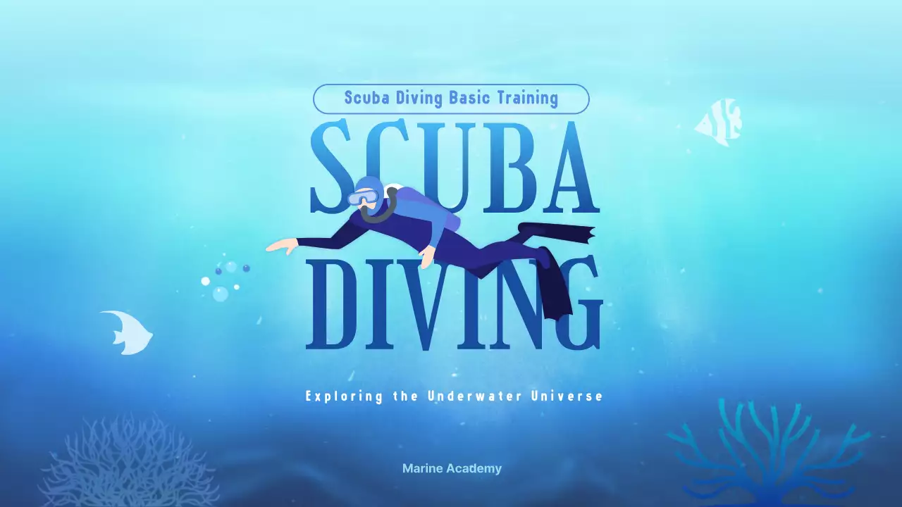 블루 모던 스쿠버 가이드 프레젠테이션