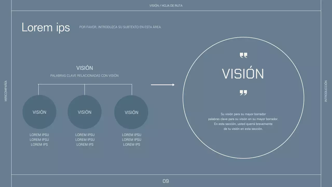 Diseño sencillo en beige y azul marino para el perfil de una empresa