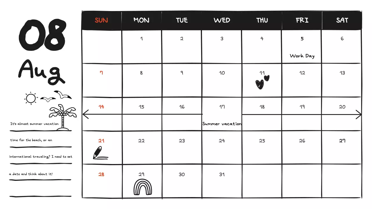 Black Minimal Diary Planner Presentation