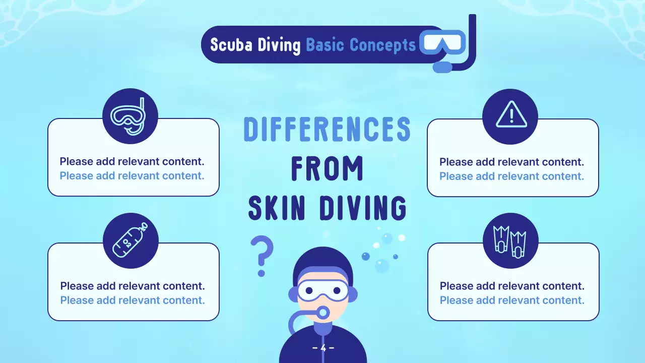 블루 모던 스쿠버 가이드 프레젠테이션