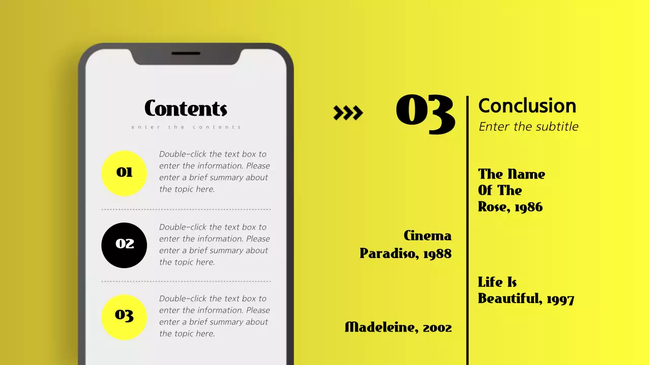 Yellow Modern Cinema Presentation