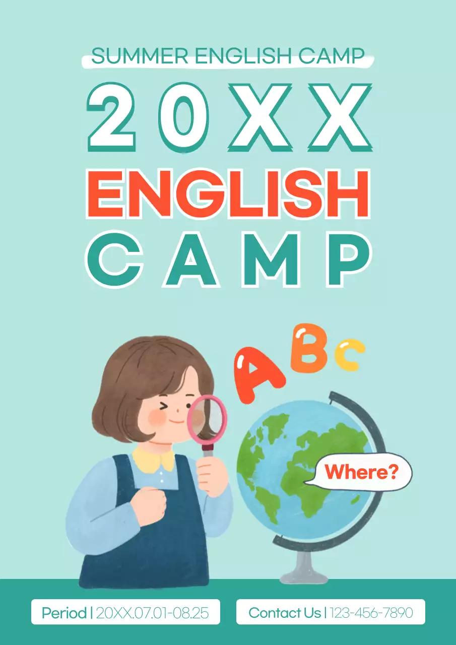 Mint Simple Camp Advertisement Poster