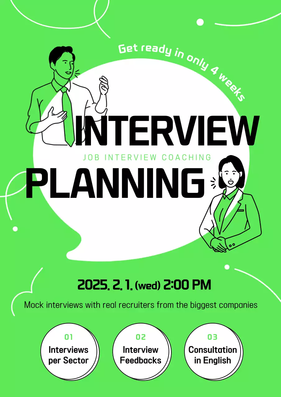Green Modern Interview Guide Poster