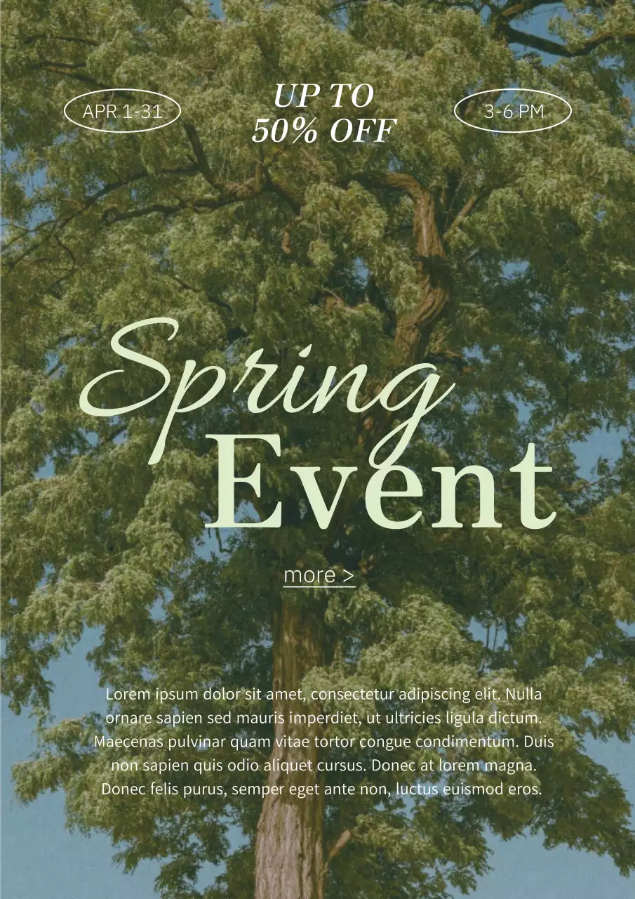 A vintage springtime event in green and light blue