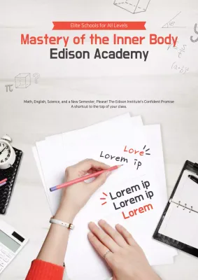 Red Modern Education Promotion Poster