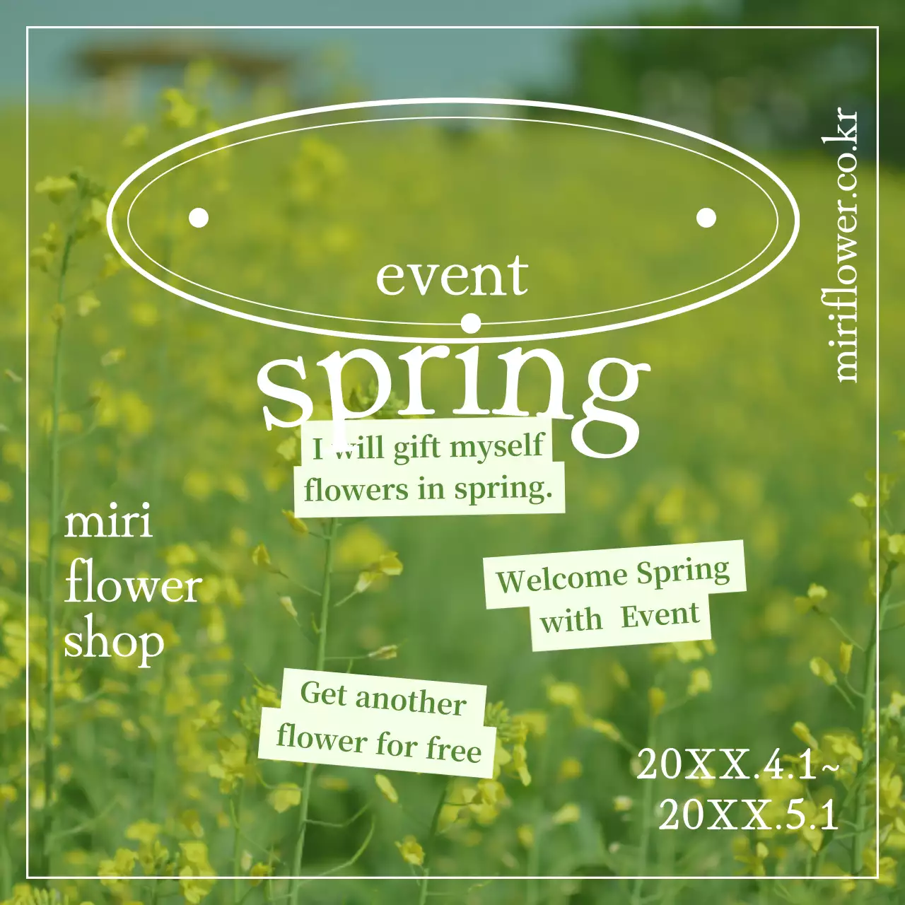 Yellow Rustic Spring Promotion Instagram Post