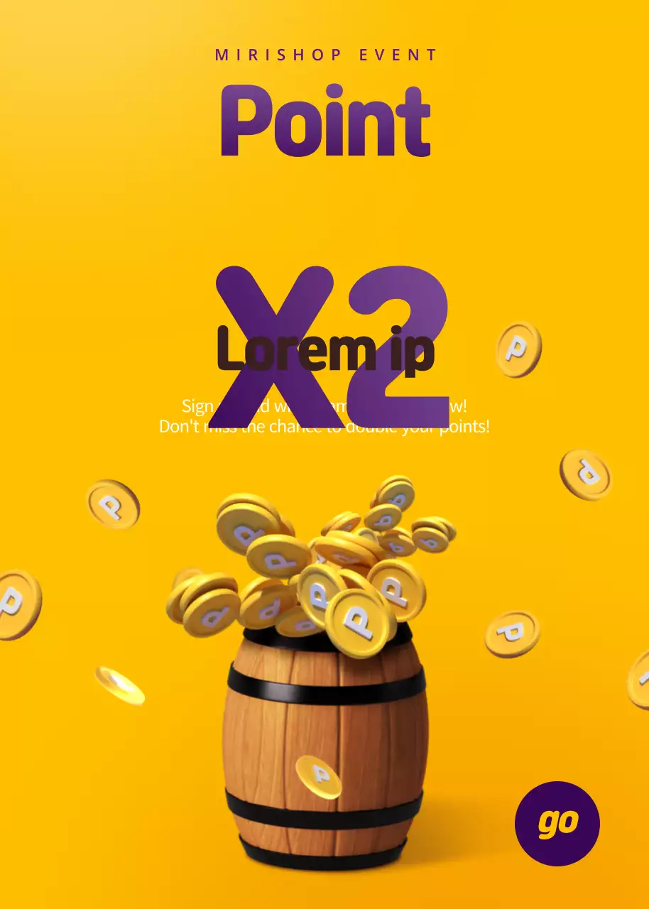 Yellow Trendy Points Promotion Poster