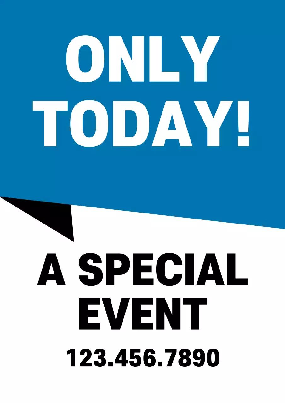 Blue Minimal Event Announcement Poster