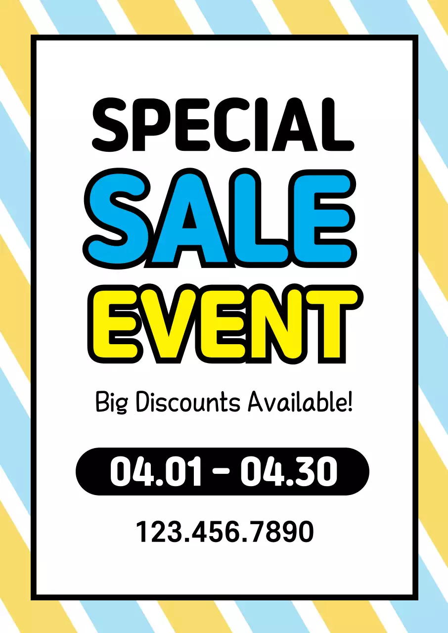 Yellow Bold Sale Promotion Poster