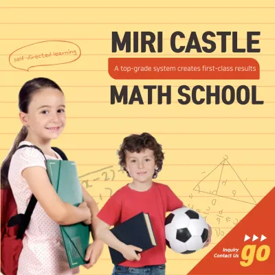 Yellow Modern School Promotion Instagram Post