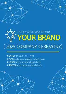 Blue Modern Company Invitation Poster