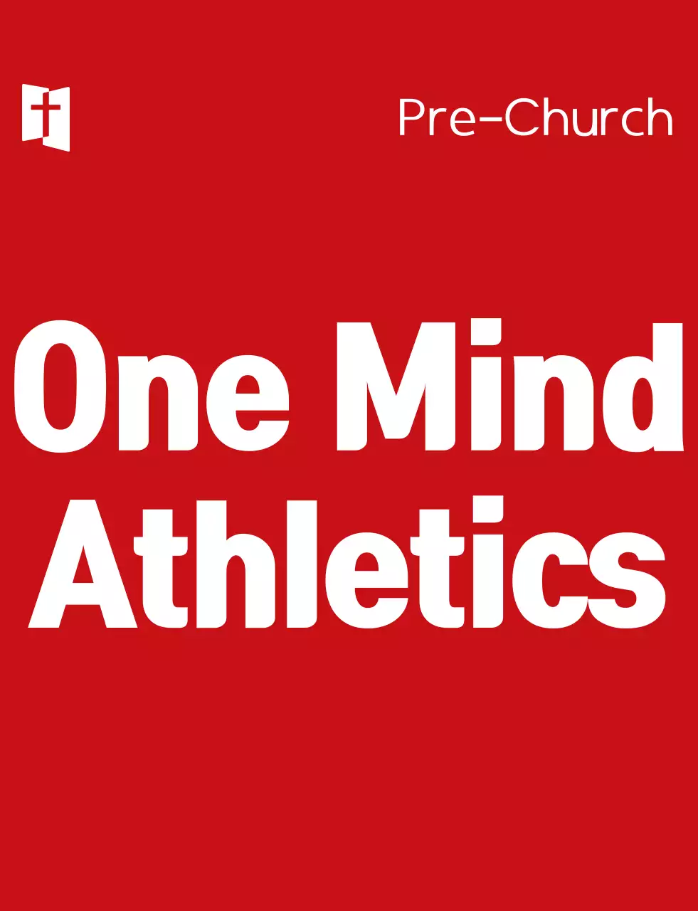 Rompi identifikasi tim hari olahraga gereja dengan simbol sederhana berwarna merah putih