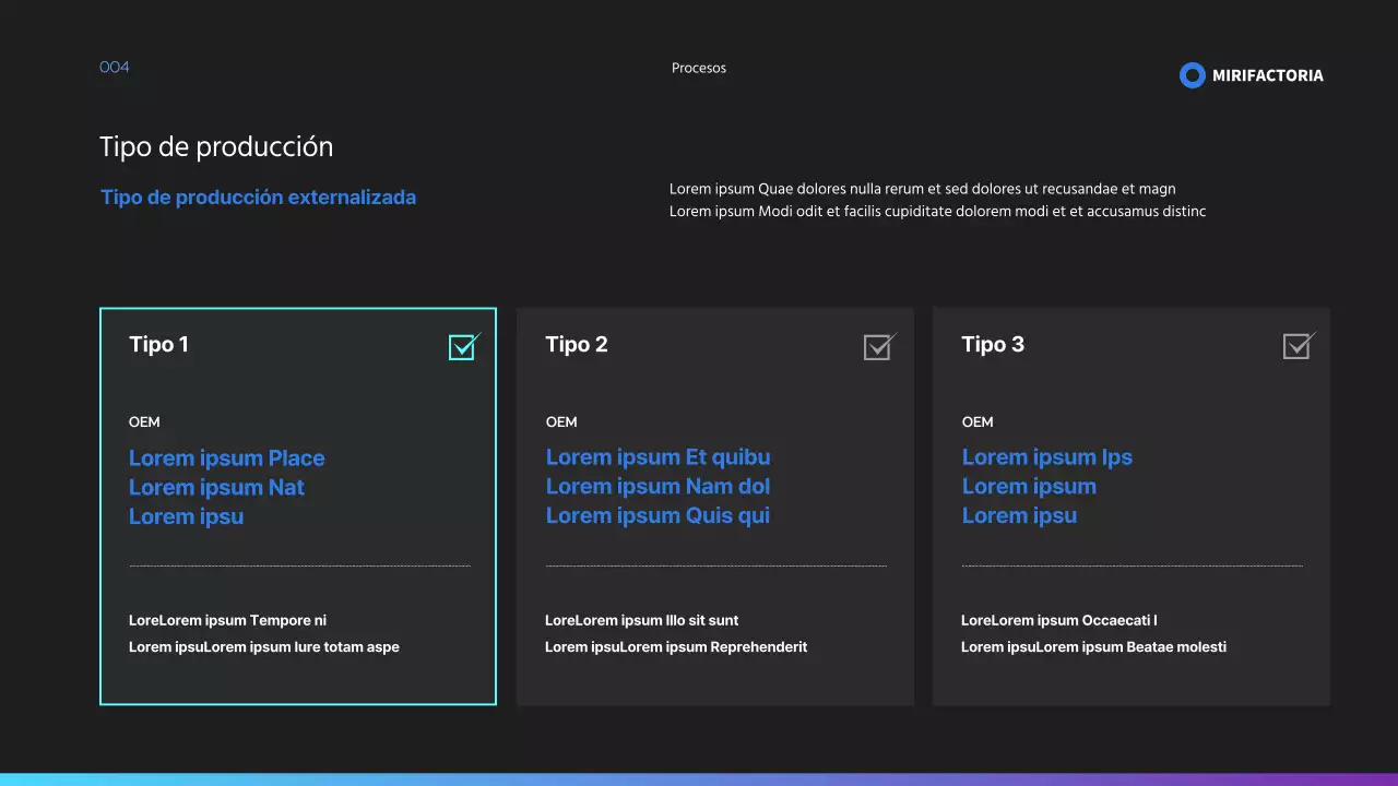 Propuesta de producción en consignación en azul y negro