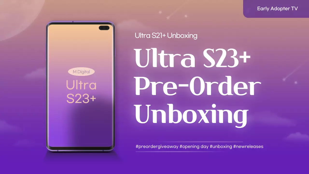 Purple Trendy Smartphone Promotion YouTube Thumbnail
