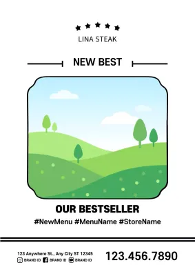 Green Minimal Menu Promotion Poster