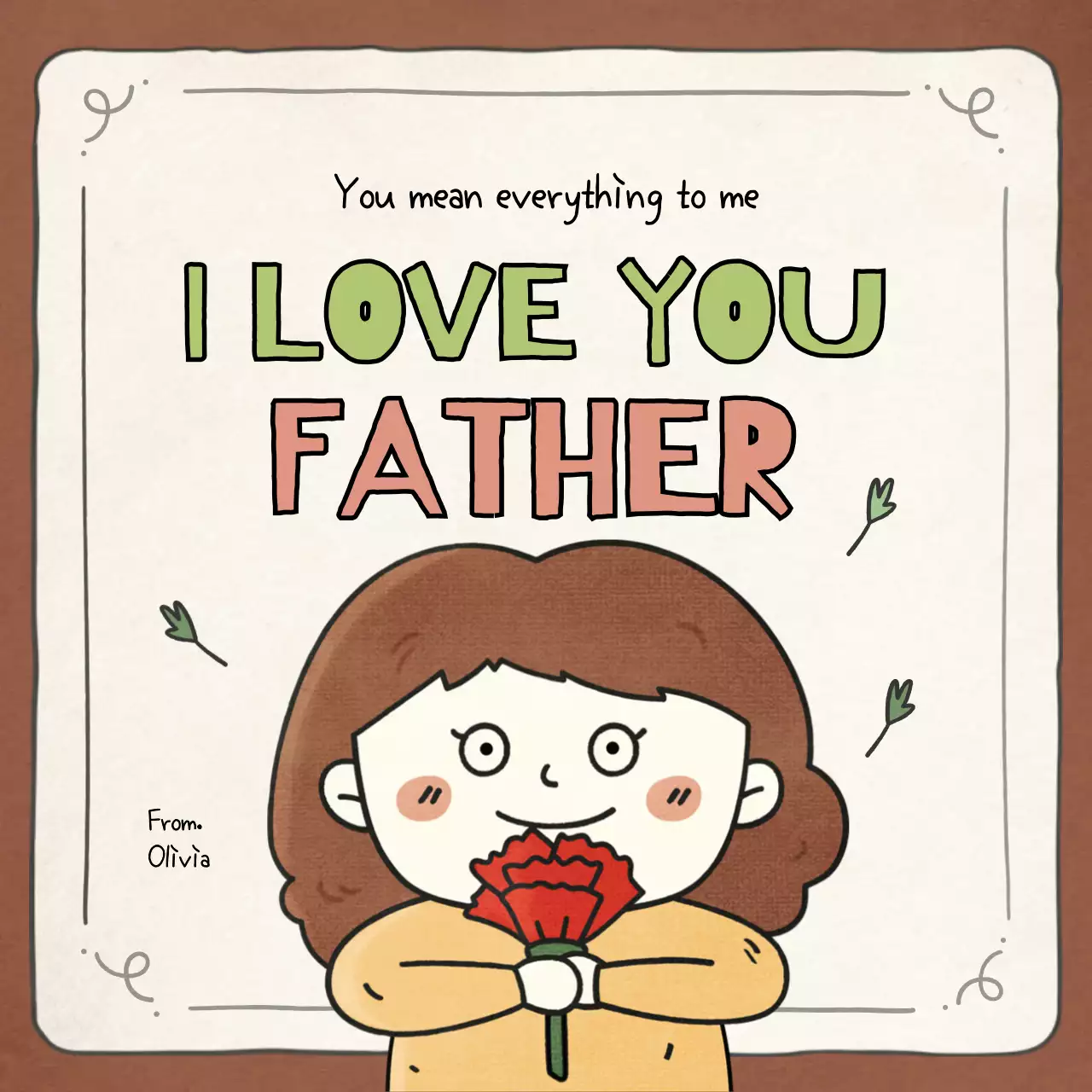 Blue Simple Love Greetings Card Social Media Post