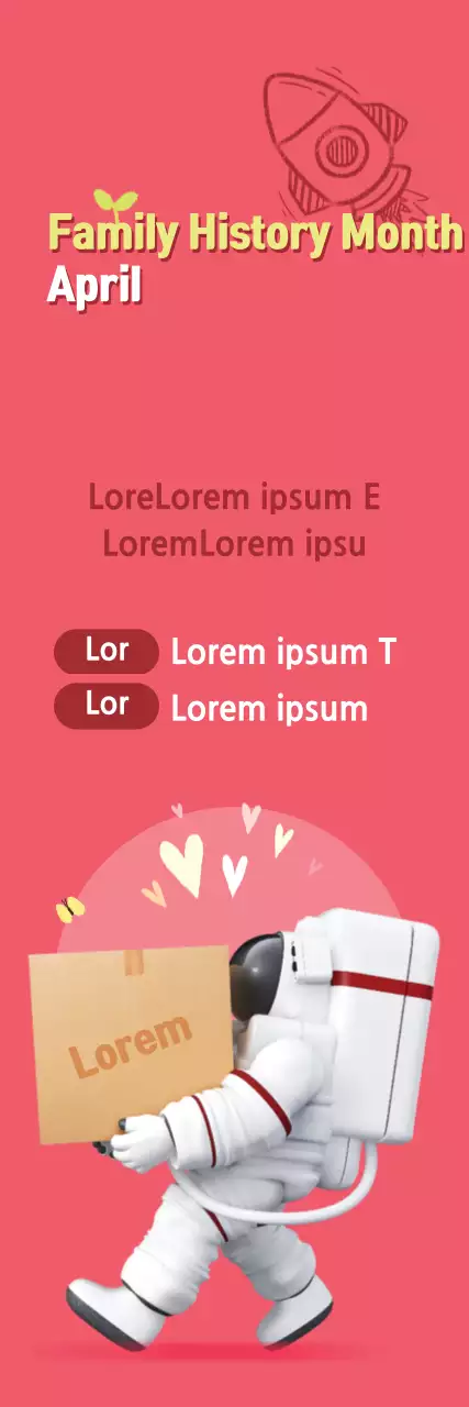 Banner de anúncio de história moderna rosa