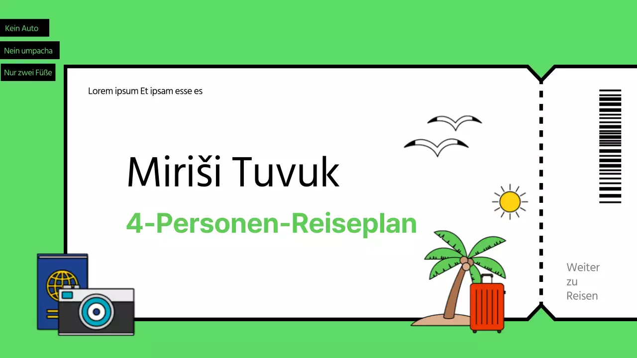 Grünes und blaues Reisethema