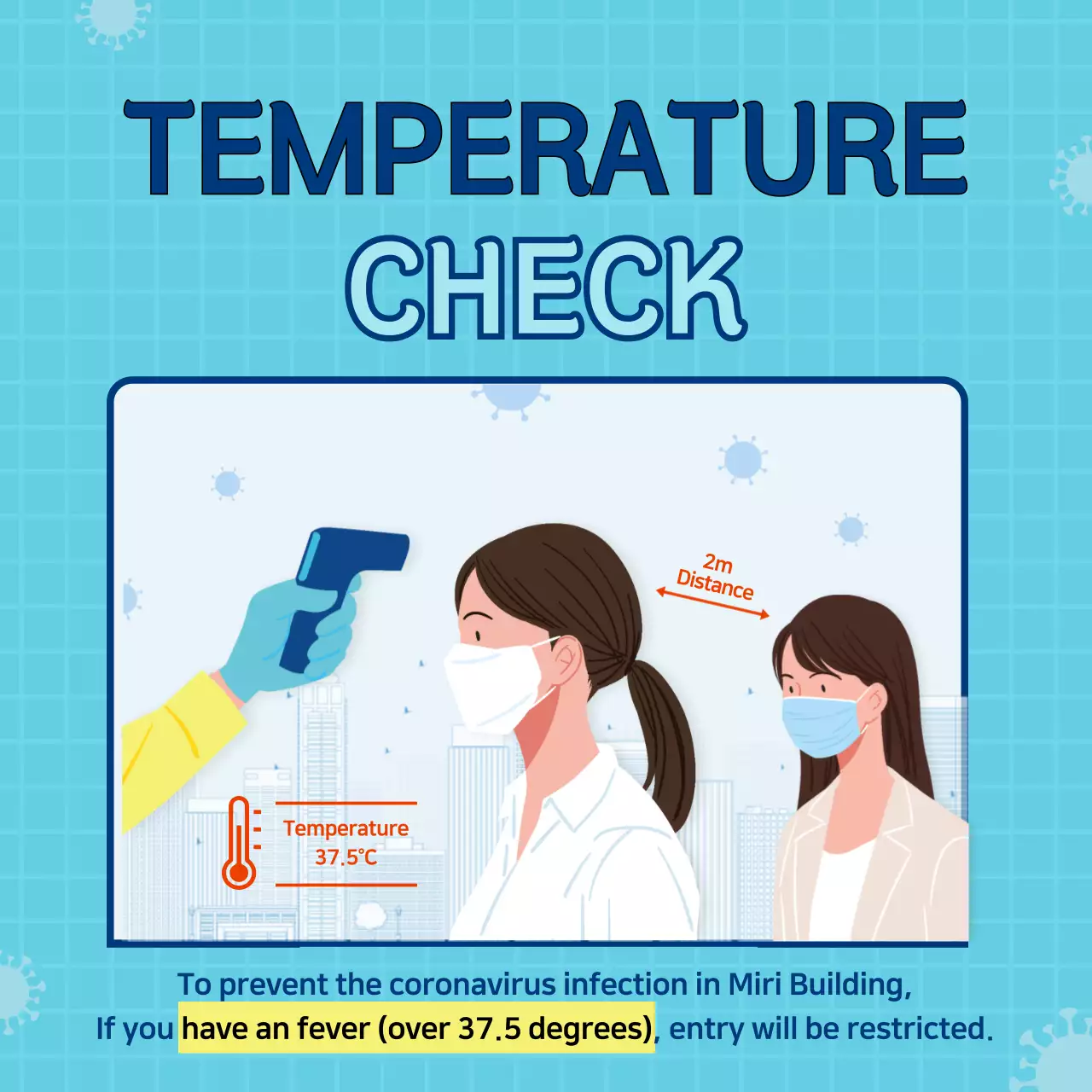 Blue Modern Health Announcement Social Media Post