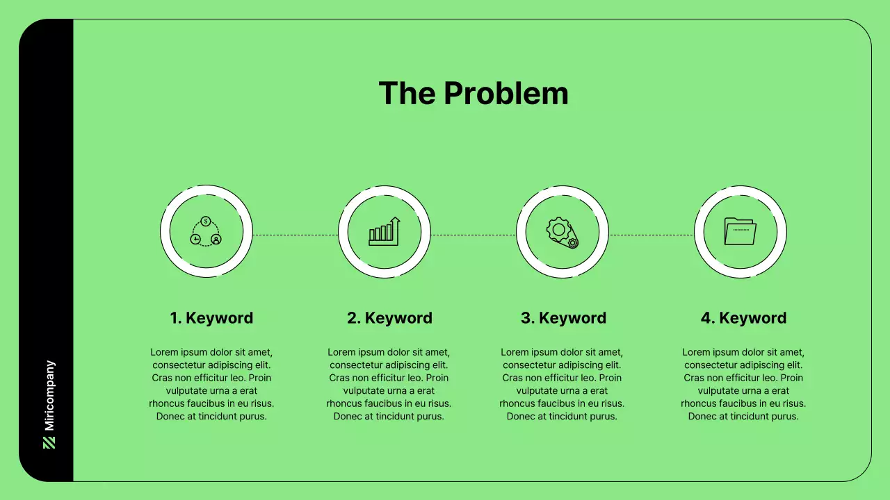 Business illustration with simple lines and green color