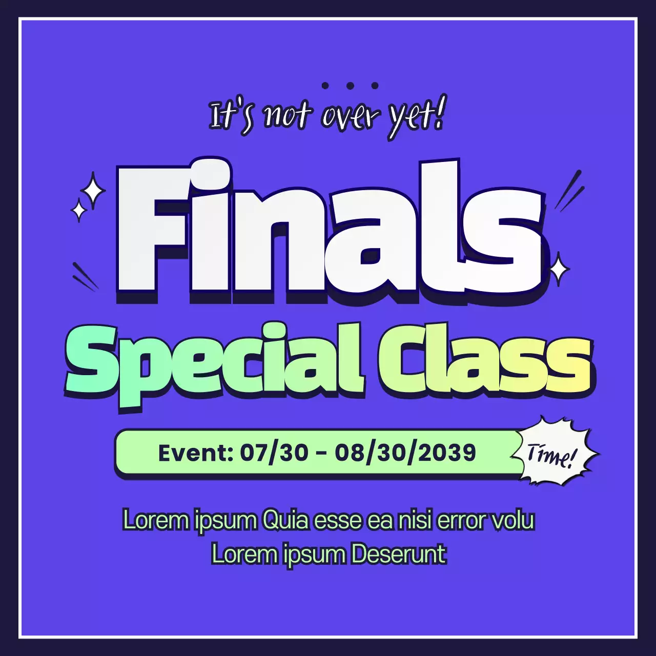 Blue Trendy Finals Announcement Instagram Post